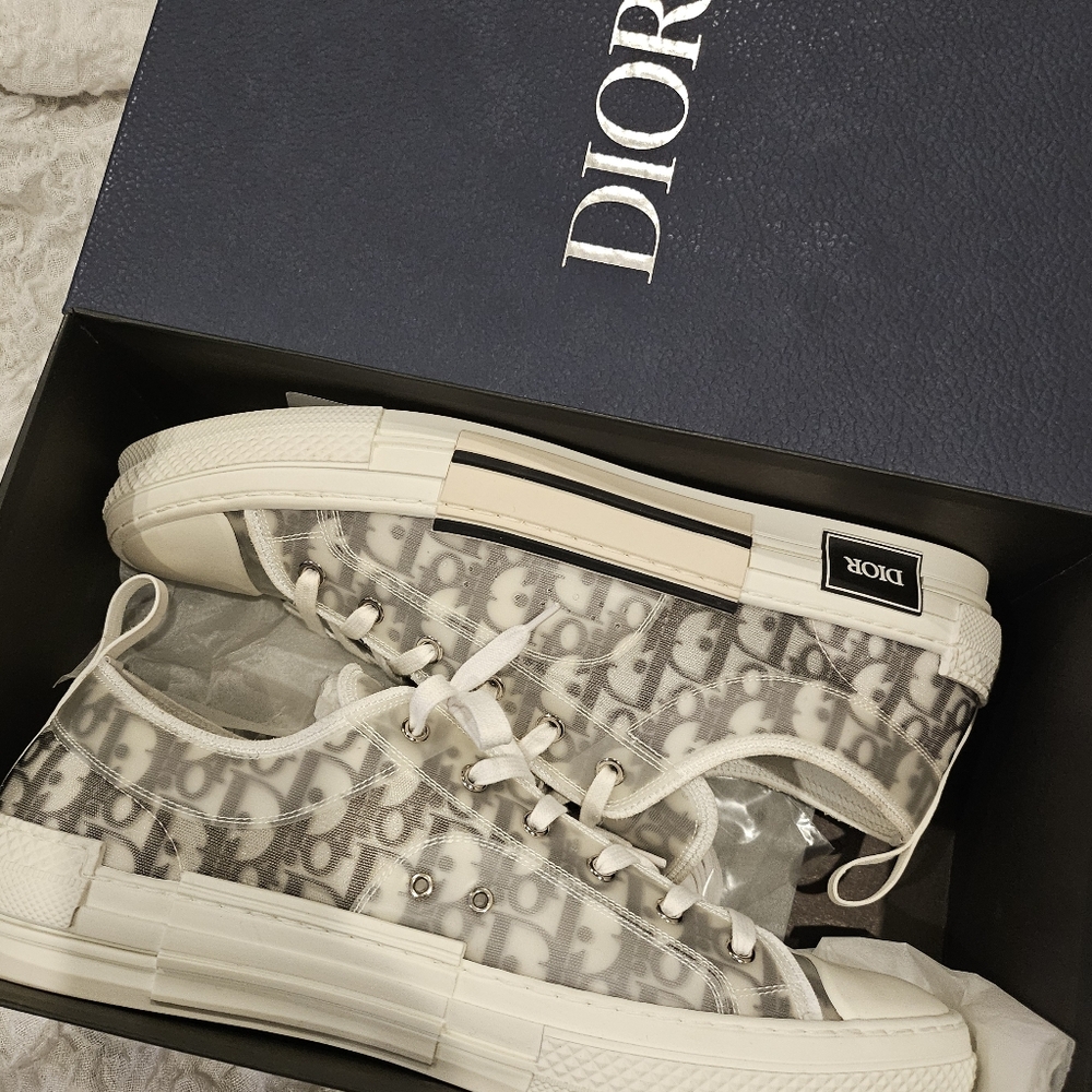 Authentic Dior Men’s Monogram Sneakers Size 11 Transparent Detail w/ Box & Dust